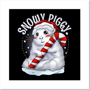 Guinea Pig Snowman Christmas Cavy Guinea Pig Posters and Art